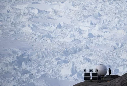 Helheim glacier in Greenland