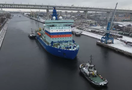 Russia's newly built nuclear-powered icebreaker Ural