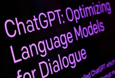 Text from the ChatGPT page of the OpenAI website is shown in this photo, in New York, Feb. 2, 2023. 