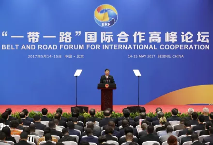 Chinese President Xi Jinping speaks during a news conference