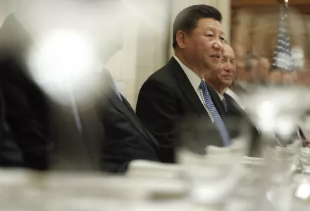 Chinese President Xi Jinping has dinner with U.S. President Donald Trump at the G20 Summit in Argentina, December 18, 2019.