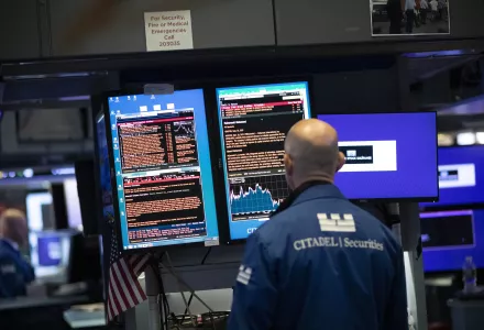 Stock prices are displayed at the New York Stock Exchange, Wednesday, Sept. 18, 2019.