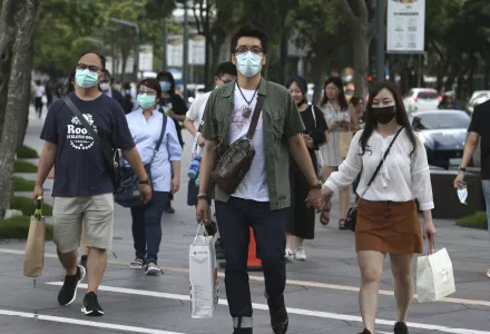 Photo of people wearing face masks to protect against the spread of the coronavirus in Taipei, Taiwan, Saturday, May 30, 2020.