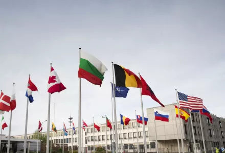 Flags of member states outside NATO headquarters