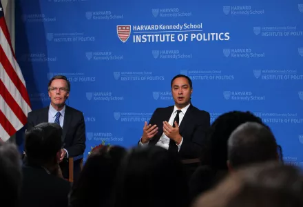 Nicholas Burns with Joaquin Castro
