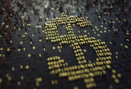 American dollar USD symbol made of golden numbers