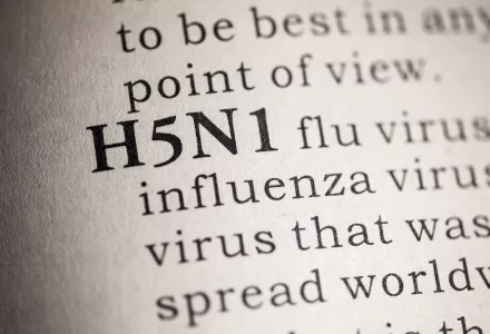 Portion of a H5N1 description in a textbook