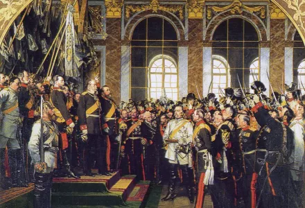 Painting of the crowning of Wilhelm I to emperor of Germany, in Versailles