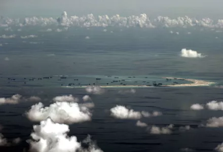 China’s alleged ongoing reclamation of Mischief Reef in the Spratly Islands in the South China Sea, May 11, 2015.