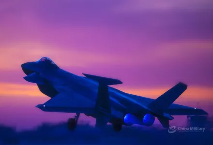 Chinese stealth fighter in the air