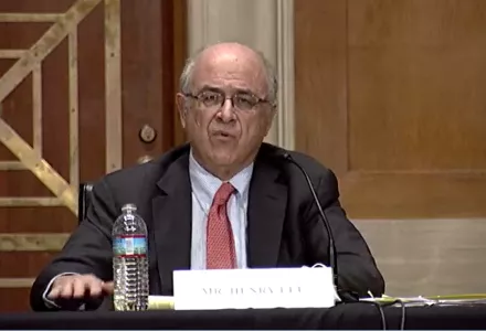Henry Lee testifying before the U.S.-China Economic and Security Review Commission