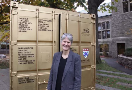 Diane Moore, director of the Religious Literacy Project at Harvard Divinity School, traveled to Iraq where she heard from Syrian refugees frustrated that so many people know so little about them. (Kirk Carapezza/WGBH)