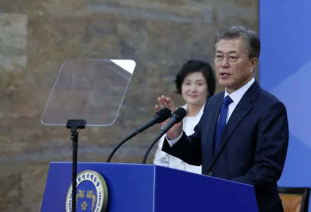 South Korean President Moon Jae-in.