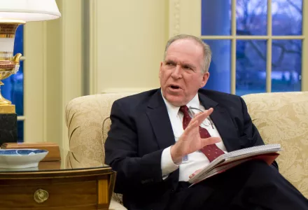 John Brennan, Assistant to the President for Counterterrorism and Homeland Security, in the Oval Office.