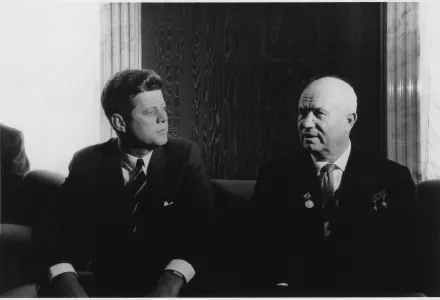 U.S. President John F. Kennedy, seen here meeting with Soviet Premier Nikita Khrushchev in 1961