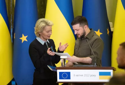 Meeting of the President of Ukraine with the President of the European Commission and the High Representative of the EU for Foreign Affairs and Security Policy on April 8, 2022