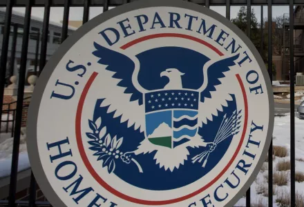 The U.S. Homeland Security Department headquarters in northwest Washington is pictured on Feb. 25, 2015