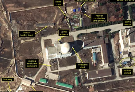 Satellite photo: North Korea's Yongbyon nuclear reactor