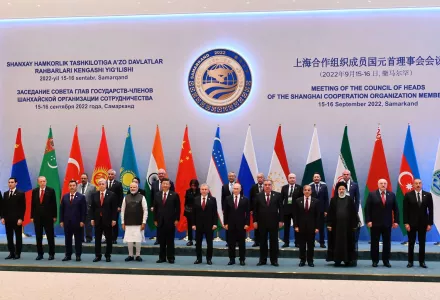 Shanghai Cooperation Organization member states meet in Samarkand in September 2022