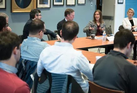 Dr. Amanda Sloat presents at the Harvard Kennedy School
