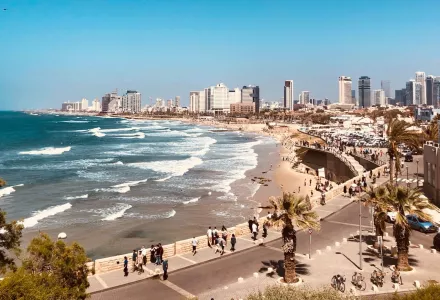 Tel Aviv Coastline seen from Jaffa