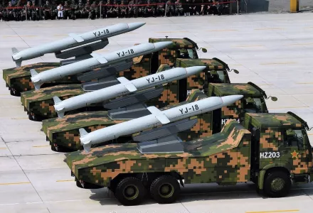 YJ-18 missiles on display (Salah Rashad Zaqzoq/Wikimedia Commons).