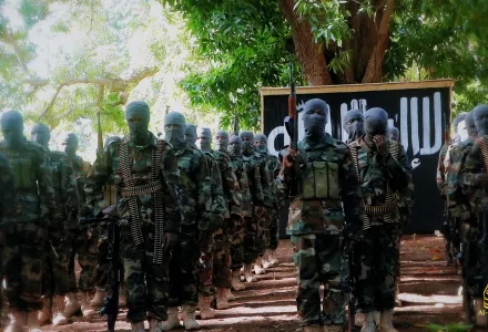 An Al-Shabaab military training camp in Somalia