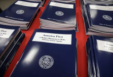 Copies of Trump's budget