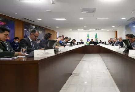President of the Republic of Brazil Jair Bolsonaro during a videoconference with Governors of the Southeast
