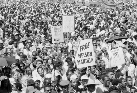 Tens of thousands of demonstrators fill New York's Central Park