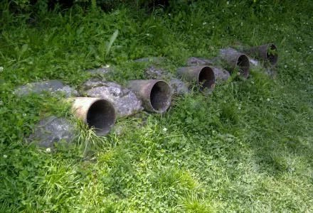 WWI chemical weapon firing pipes