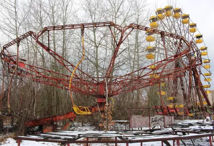 Abandoned amusement park in the Chernobyl Exclusion Zone