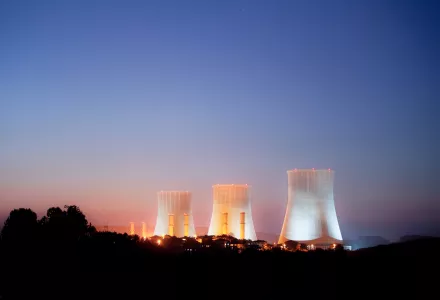 Nuclear Power Plant with Cooling Towers