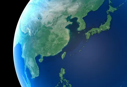 East Asia as seen from space