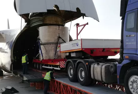 Nigeria's Miniature Neutron Source Reactor was the last operational research reactor in Africa to make the conversion from HEU to LEU. Here, the HEU once used in the reactor is loaded for shipment back to China, the supplier (IAEA).