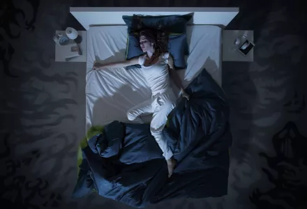 woman in bed