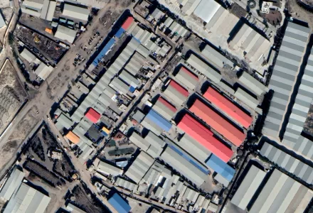 The nuclear archive warehouse outside Tehran (Satellite image via Google).