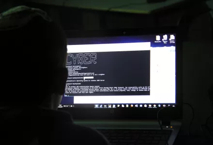 tenth grader attending a class how to investigate a computer network that has been hacked in Beit Shemesh, Israel.