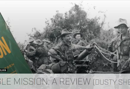 Jungle mission cover and 1st Foreign Company parachutist of heavy mortars in Indochina with 2 mortars Brandt 120 mm type A.M. 50