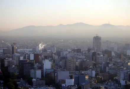Morning haze in Mexico City