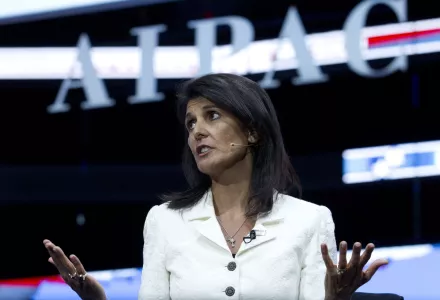 Nikki Haley speaks at AIPAC conference.