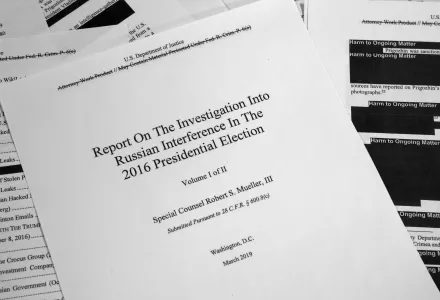 Robert Mueller's redacted report on Russian interference in the 2016 presidential election