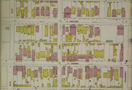 "Sanborn maps" were produced in the private sector for fire insurance companies but are often used by local government because they include accurate drawings of building footprints.