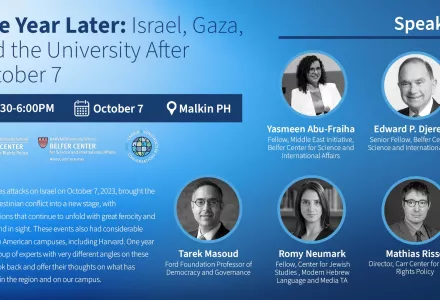One Year Later: Israel, Gaza, and the University After October 7th