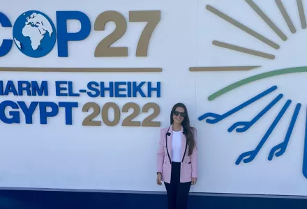 Renata Koch Alvarenga (MPP Class of 2023) at COP27 in Sharam El-Sheikh, Egypt.
