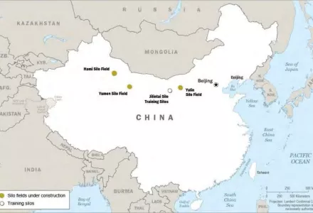 China ICBM fields and training site locations