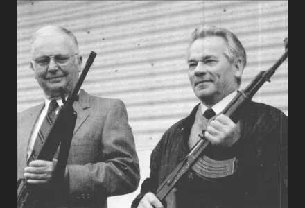 Mikhail Kalashnikov and Eugene Stoner