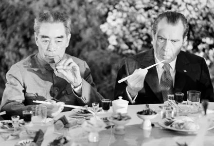 Zhou Enlai and Richard Nixon