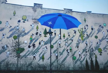 NATO Umbrella Street Art 