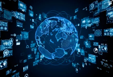 Planet Earth Cyberspace Visualization